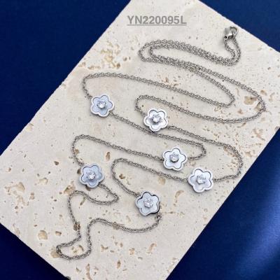 China 6pc Plum Rhinestone Long Neck Chain for sale