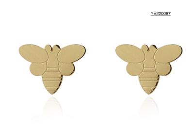 China Pendientes de abeja de plata de lujo simple en venta