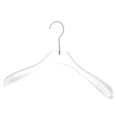 China Transitional Acrylic Crystal Plexiglass Clothes Hanger Hanger Men's and Women's Clothing Store Transparent Display Rack for sale