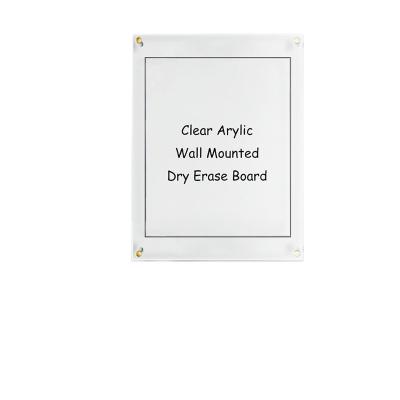 China Custom Blank Acrylic Signs Display Show Desk Laptop Table Calendar Acrylic Note Board Clear With Stand for sale