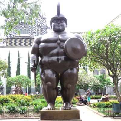 China China Outdoor Famous Garden Replica Roman Warrior Fernando Botero Bronze Statue for sale