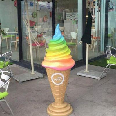 China China Manufacturer Shop Art Ornaments Decoration Giant Ice Cream Cone Sculpture for sale