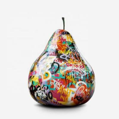 China China Factory Price Cheap Crafts Fiberglass Fruit Pear Sculpture for sale