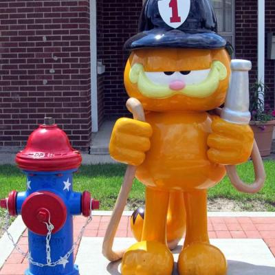 China China good quality and wholesale price funny movie character cat resin cartoon Garfield statue for sale for sale