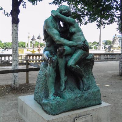 China China Famous Park Decoration Lovers Statue By Rodin Kiss Sculpture Bronze for sale