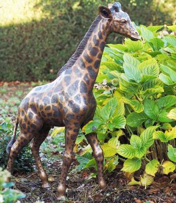 China China Garden Decoration Life Size Bronze Metal Craft Giraffe Sculpture for sale