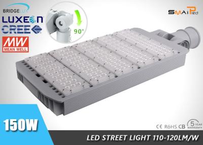 China Las altas lámparas de calle luminosas del microprocesador 150w LED de Bridgelux IP65/la carretera del LED se enciende en venta