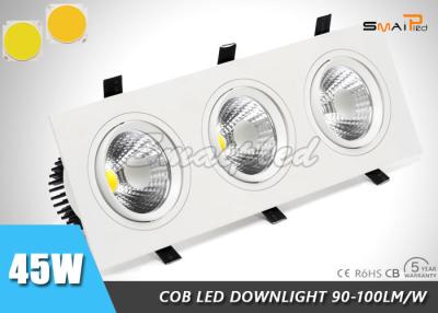 China 3X15W LED Ceiling Downlights Epistar Chip CRI>80 45W Recessed Down Light LED for sale