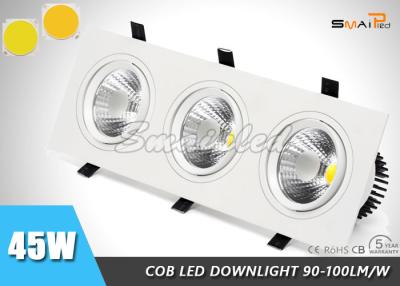 China Commercial 3X15W Square Bathroom Downlights Epistar Chip CRI>80 for sale