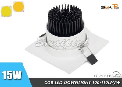 중국 90 - 100LM/W Quadrate 30° 15W LED 천장은 상점가를 위해 아래로 점화합니다 판매용