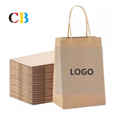 China Wholesale Paper Recyclable Kraft Paper Bags Logo Paper Packaging Bag Wrapping Paper for sale