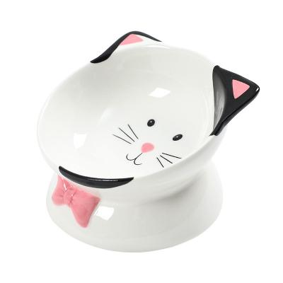 China Sustainable Slanted Easy To Clean Pet Bowl Food Grade Material Protect Pet Feeder Bowl for sale