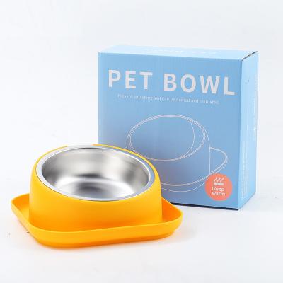 China Sustainable Anti Spill Structure Slow Food Bowls Pet Bowls Feeders Food Storage Stainless Steel for sale