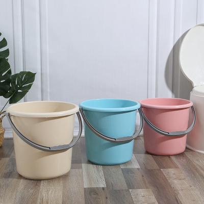 China Bucket Manufacturer High Quality Large Capacity PP Sustainable Round Plastic Bucket For Laundry Room Bathroom for sale