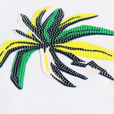 China Free Sample And Washable Custom Label Soft Coconut Tree Designer Garment Silicone Hat Brush Logos For Label Apparel for sale