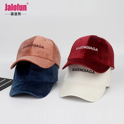 China 2022 Customs Men's Letter Embroidery Custom Velvet Baseball Cap Gold Lady COMMON Fashionable Baseball Cap for sale