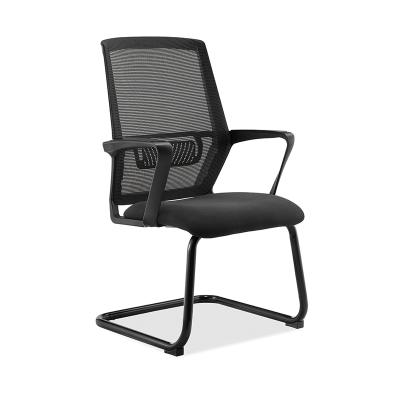 China (Height Adjustable) RAINBOW Good Price Black Non-Swivel Office Chair With Soft Mesh Seat Without Wheels for sale