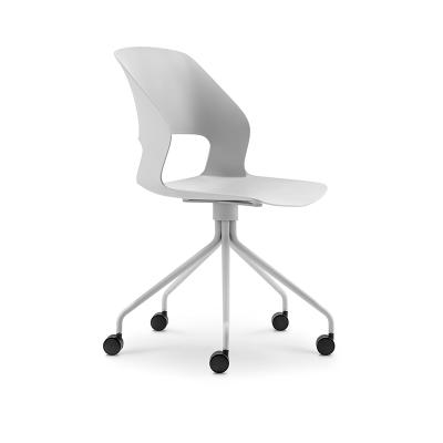 China Small Movable Modern Design White Office Forming Task Student Chair Simple Home Chair Without Chair Arms for sale