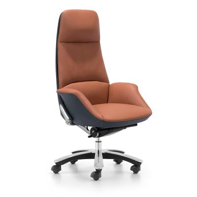 China 2021 RAINBOW Modern Design Adjustable Ergonomic Leather Executive Office Swivel Chair (Size) for sale