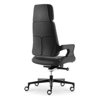 China (Height) Rainbow Design Adjustable High Back Tilt Function Modern Leather Office Chair With Neck Support for sale