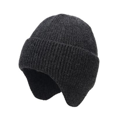 China Earflaps hood windproof hats outdoor knitted women's winter hat earflaps hood simple men's winter hat korean skull warm hat for sale