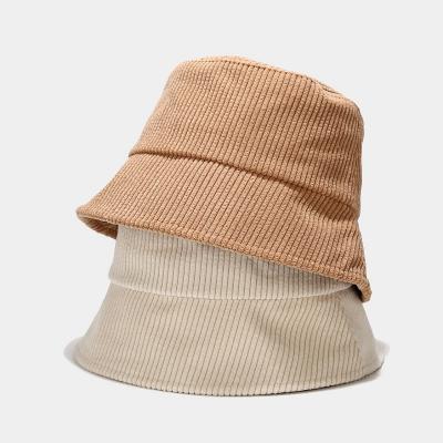 China Warm Classic Corduroy Bucket Hat Autumn Winter Decoration Panama Outdoor Harajuku Fishing Bucket Hats For Male Female Unisex Casual Hat for sale