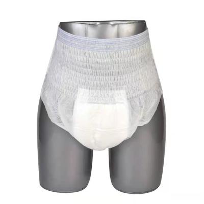 China Plain Weave Customized Breathable Disposable Adult Diaper Pull Up Pants for sale