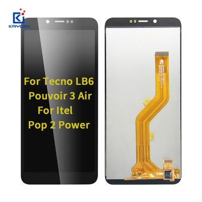 China high brightness & High Saturation Factory Hot Selling Mobile Phone LCD For Tecno Air LB6 Tecno Pouvoir 3 And For Itel Pop 2 Power Display Screen for sale