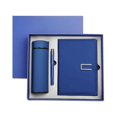 China Farming Fathers Day Custom Personalized Company Promotional Logo 3 in 1 Notebook and Stainless Steel Vials Blank with Pen Gift Set for sale