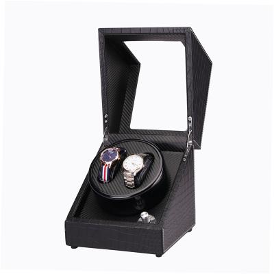 China 2 mabuchi PU watch winder leather box luxury watch winder motor watch storage double in stock for sale