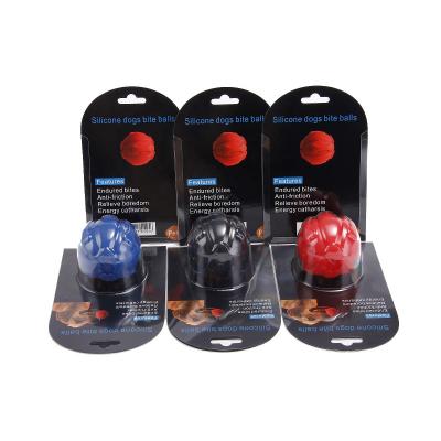 China Viable New Design Silicone Dog Factory Vocal Bite-Resistant Ball Factory Wholesale Puppies Training Ball for sale