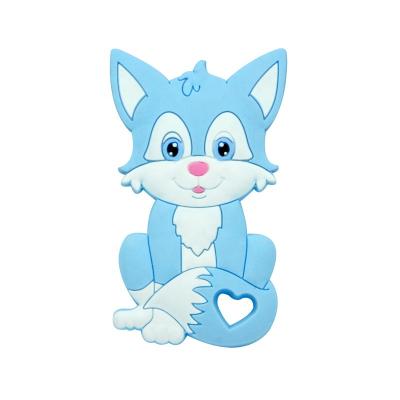 China Silicon BPA Free Silicone Fox Teething Food Grade Silicone Chewable Animals Toys for sale