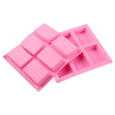 China Food Grade Silicone Square Solid Color Wholesale Goods Silicone Cake Baking Molds For Kitchen for sale