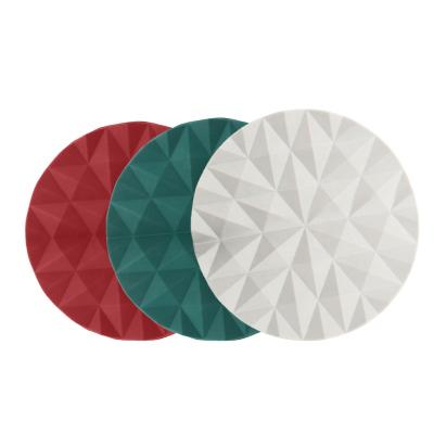 China 2021 Viable New Design Silicone Diamond Round Mat Silicone Pot Holders Non Slip Heat Resistant Hot Pads for sale