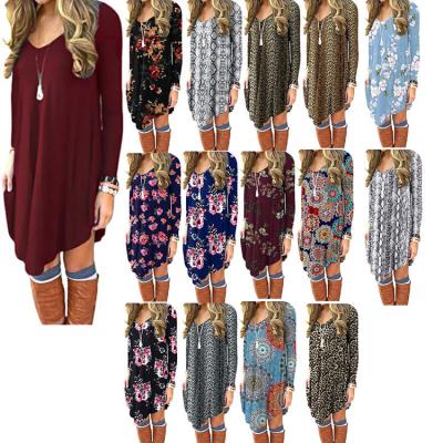 China Wholesale Anti-Static Fashionable Lightweight Comfortable Floral Loose Casual Dresses Long Dress for sale