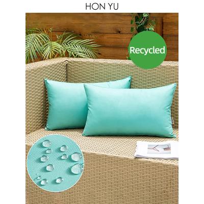 China Decompression Embroidery Cushion Waterproof Pillow Filling Waterproof Pillow Cover Recycled Polyester For Outdoor Sofa Chair for sale