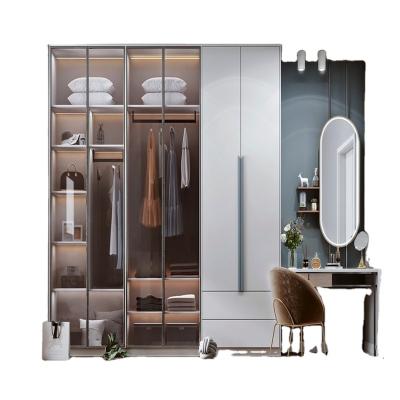 China New Adjustable Wardrobe Cabinet Non-woven Bedroom Furniture Large 3 Door(Other) Wardrobe Design for sale