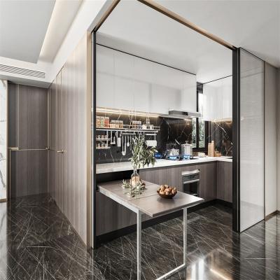 China Luxury Modern Design L Shape Lacquer Quality Whole Kitchen Set Cabinet Door Pantry Cupboards for sale