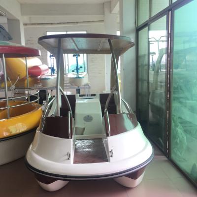 China Pedal boat on the sea pedal boat 4seat fiberglass water pedal bike (M-076) adult pedal boats for sale for sale