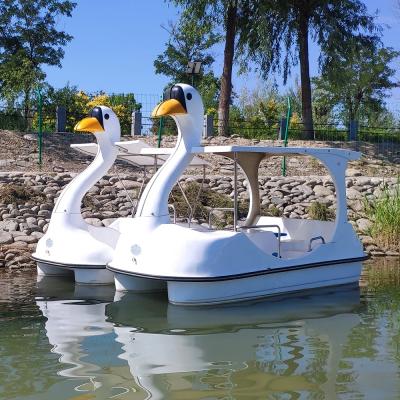 China Water park game factory direct sales high quality swan boat thick fiberglass used pedal boats for sale for sale