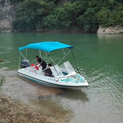 China Fiberglass Electric Speed ​​Boat Big Electric Boat For 8 Person 5 Meter Boat M-002 for sale