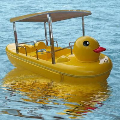 China Yellow fiberglass duck factory directly sell electric boat M-021 for sale