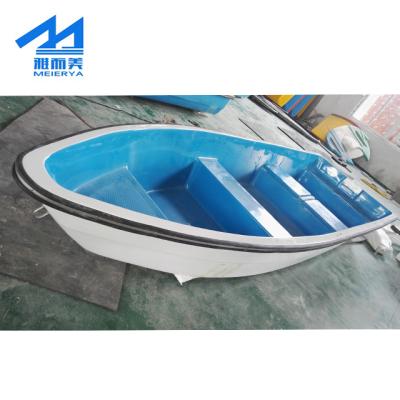 China 420 Fishing Boat On The Sea 4.2 Meter Fiberglass Fishing Boat (M-008) Military Paddle Rowing Boat Factory Price for sale