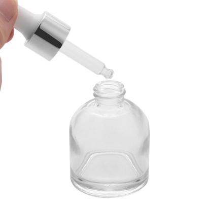 China Personal Care China Supplier 1oz Essential Oil Dropper Bottles 30ml Clear Dropper Glass Bottle With Pipette for sale