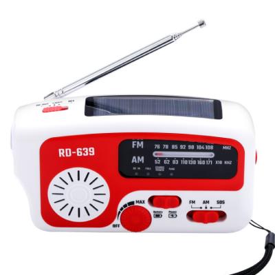 China Emergency Multi-Function Radio Radio for Earthquake Rescue Camping Phone Generator Solar Powered Am/Fm Charger Hand Crank Emergency Charging Portable Solar Radio for sale