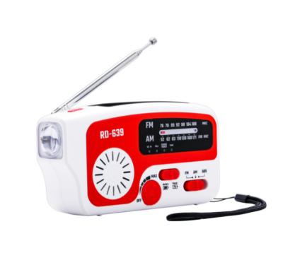 China Multifunction Emergency Radio Radio For Earthquake Saving New Hot Sale Emergency Radio Hand Crank Solar Survival FM/AM Radio Flashlight For Reading Lamp for sale