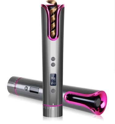 China Mini Hair Curler Portable Wireless Mini Hair Curler Portable Cordless Hair Curler Professional Electric 360 Rotation Air Roller Iron Hair Curler for sale