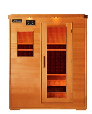 China New Portable Far Infrared Wooden Household Sauna Dry Infrared Room Computer Control Panel New for sale