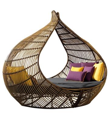 China Custom Modern Outdoor Waterproof Rattan Egg Cushions Furniture Huge Size Hanging Swing Chair for sale