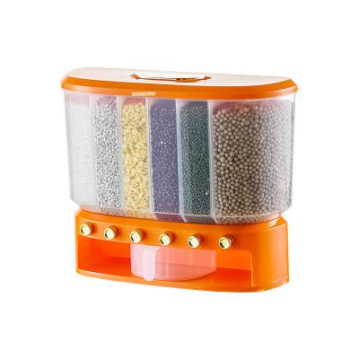 China Modern simple rice box storage dispenser box household rice cereal plastic transparent for sale